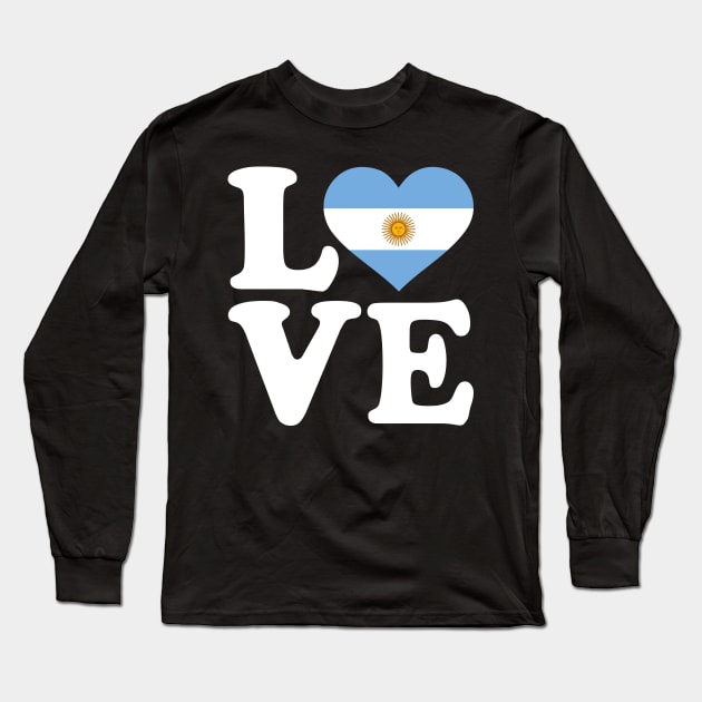 Love Argentina Long Sleeve T-Shirt by Designzz